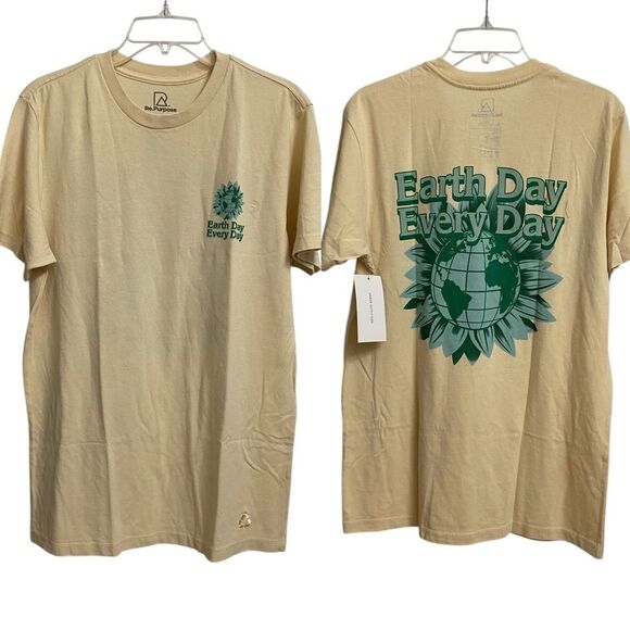 NWT Urban Outfitters Re.Purpose Earth Day Everyday T-Shirt Size L Beige Soft - Picture 1 of 16